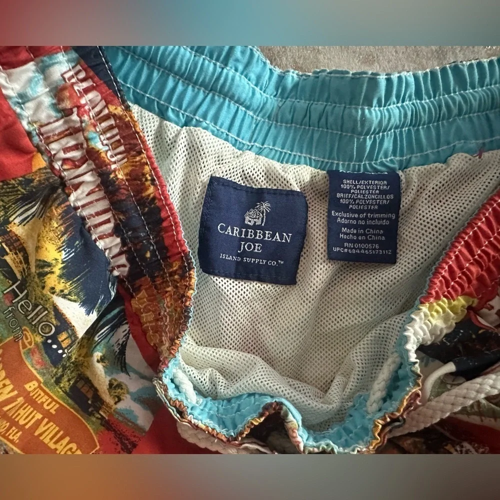 Caribbean‎ Joe Colorful Hawaiian Print Shorts XXL Men’s